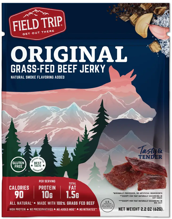 Field trip beef jerky original 2 2oz edibles n more old time